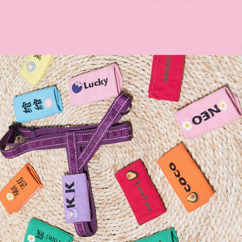 HKM-675923 Customizable Dog Nameplate Cloth Stickers with Embroidery in Various Colors