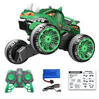 HKM-675987 Dinosaur Swing Arm Stunt RC Truck - Flipping Remote Control Drift Vehicle for Kids and Teens