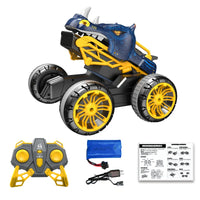 HKM-675987 Dinosaur Swing Arm Stunt RC Truck - Flipping Remote Control Drift Vehicle for Kids and Teens