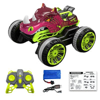 HKM-675987 Dinosaur Swing Arm Stunt RC Truck - Flipping Remote Control Drift Vehicle for Kids and Teens