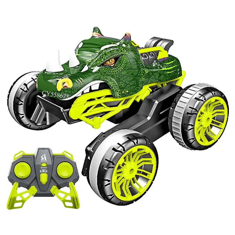 HKM-675987 Dinosaur Swing Arm Stunt RC Truck - Flipping Remote Control Drift Vehicle for Kids and Teens