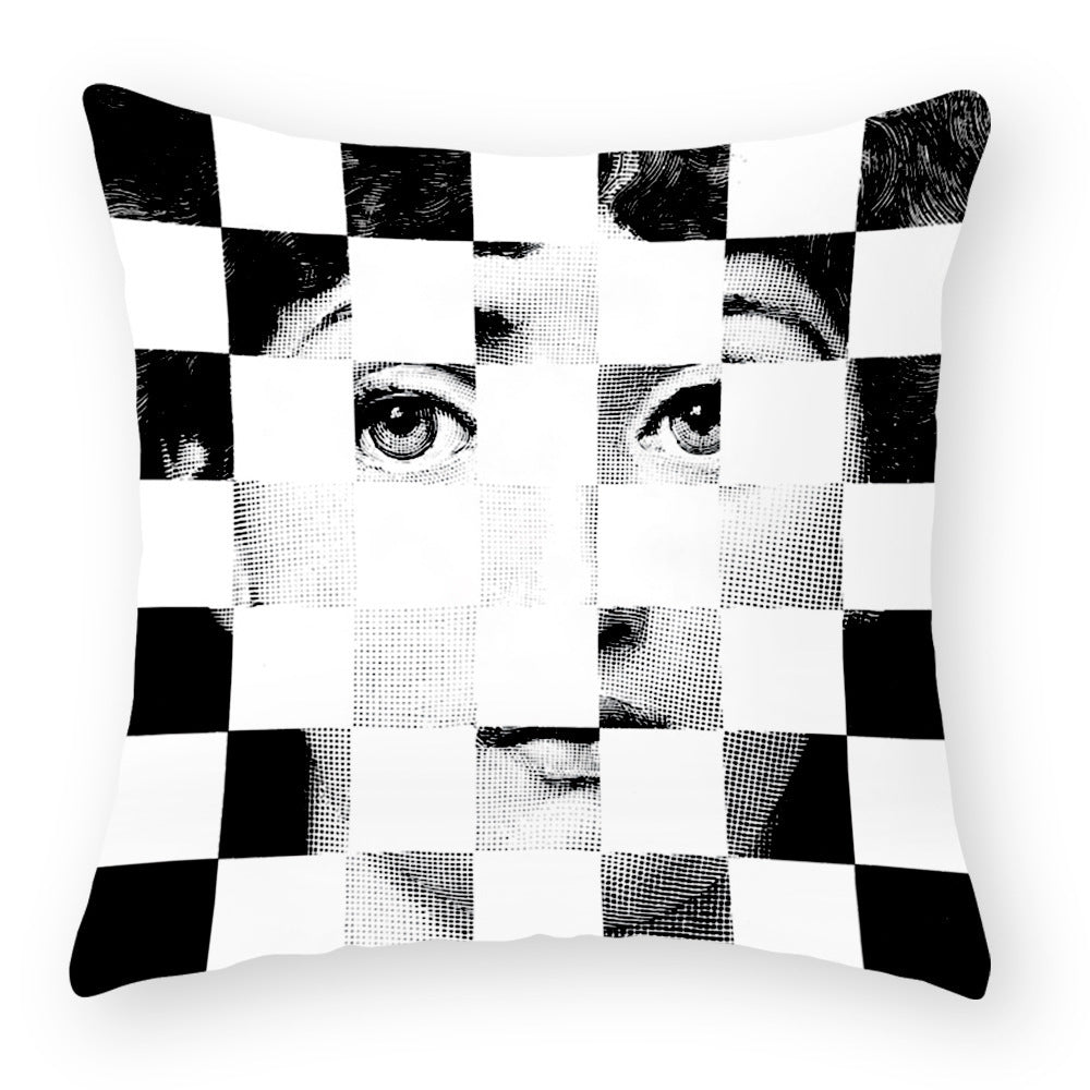 HKM-676115 Peach Skin Plush Cushion Cover for Sofa and Car - 45x45cm Characters Design