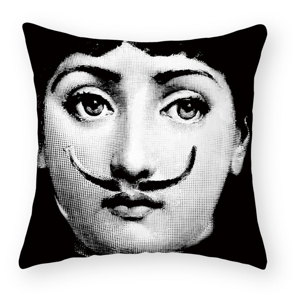HKM-676115 Peach Skin Plush Cushion Cover for Sofa and Car - 45x45cm Characters Design