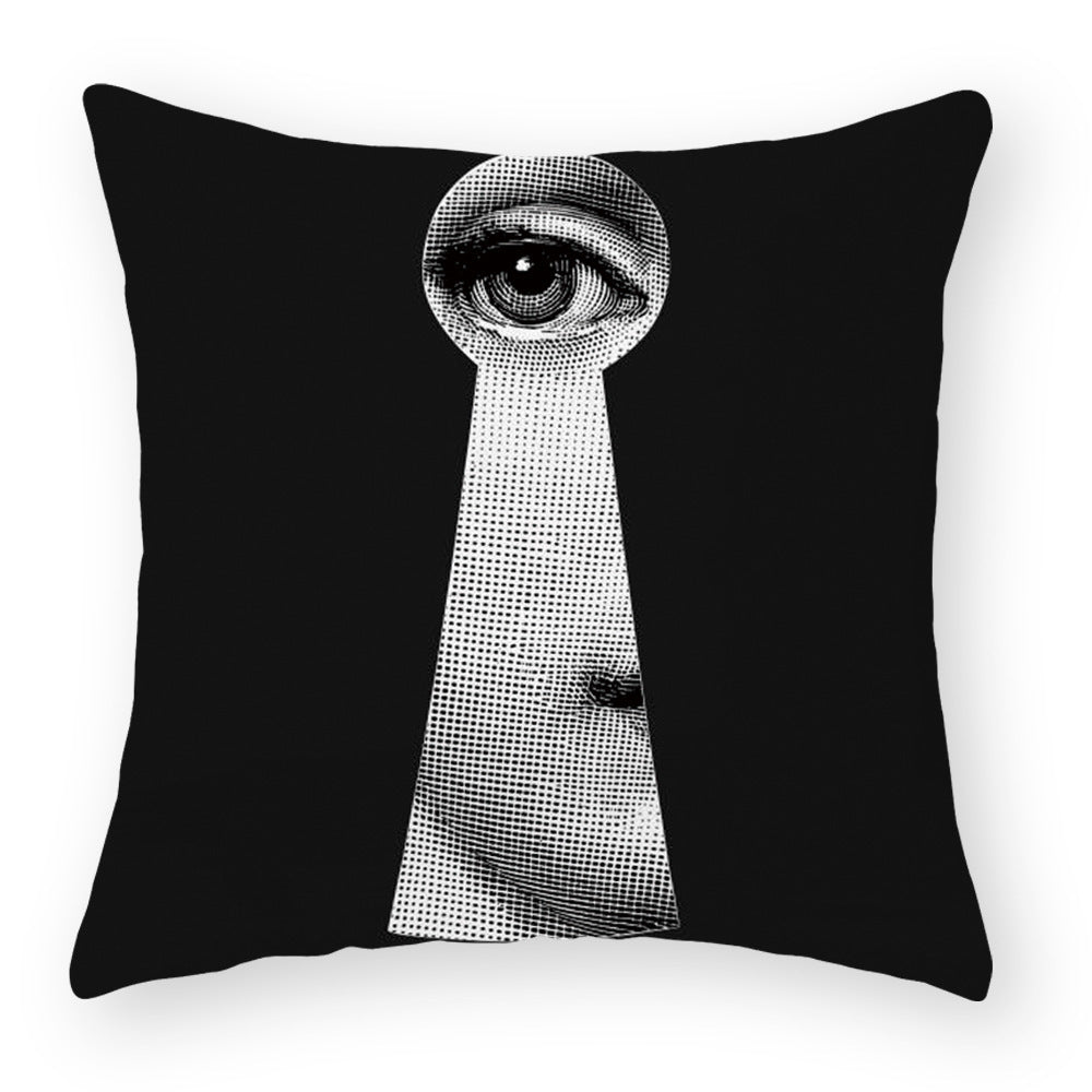 HKM-676115 Peach Skin Plush Cushion Cover for Sofa and Car - 45x45cm Characters Design
