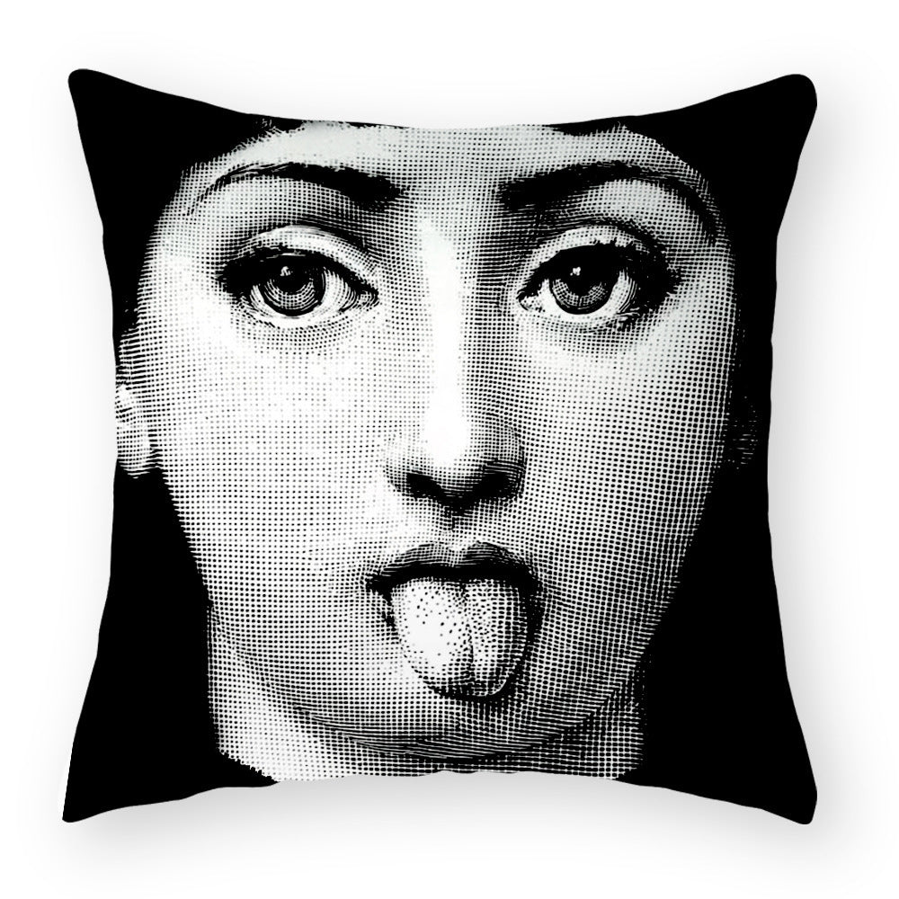 HKM-676115 Peach Skin Plush Cushion Cover for Sofa and Car - 45x45cm Characters Design
