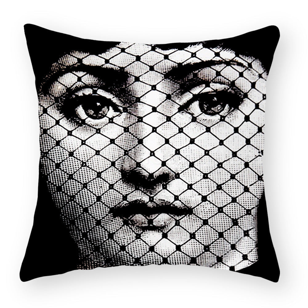 HKM-676115 Peach Skin Plush Cushion Cover for Sofa and Car - 45x45cm Characters Design