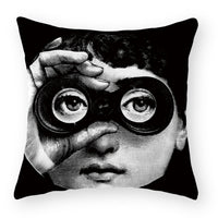 HKM-676115 Peach Skin Plush Cushion Cover for Sofa and Car - 45x45cm Characters Design