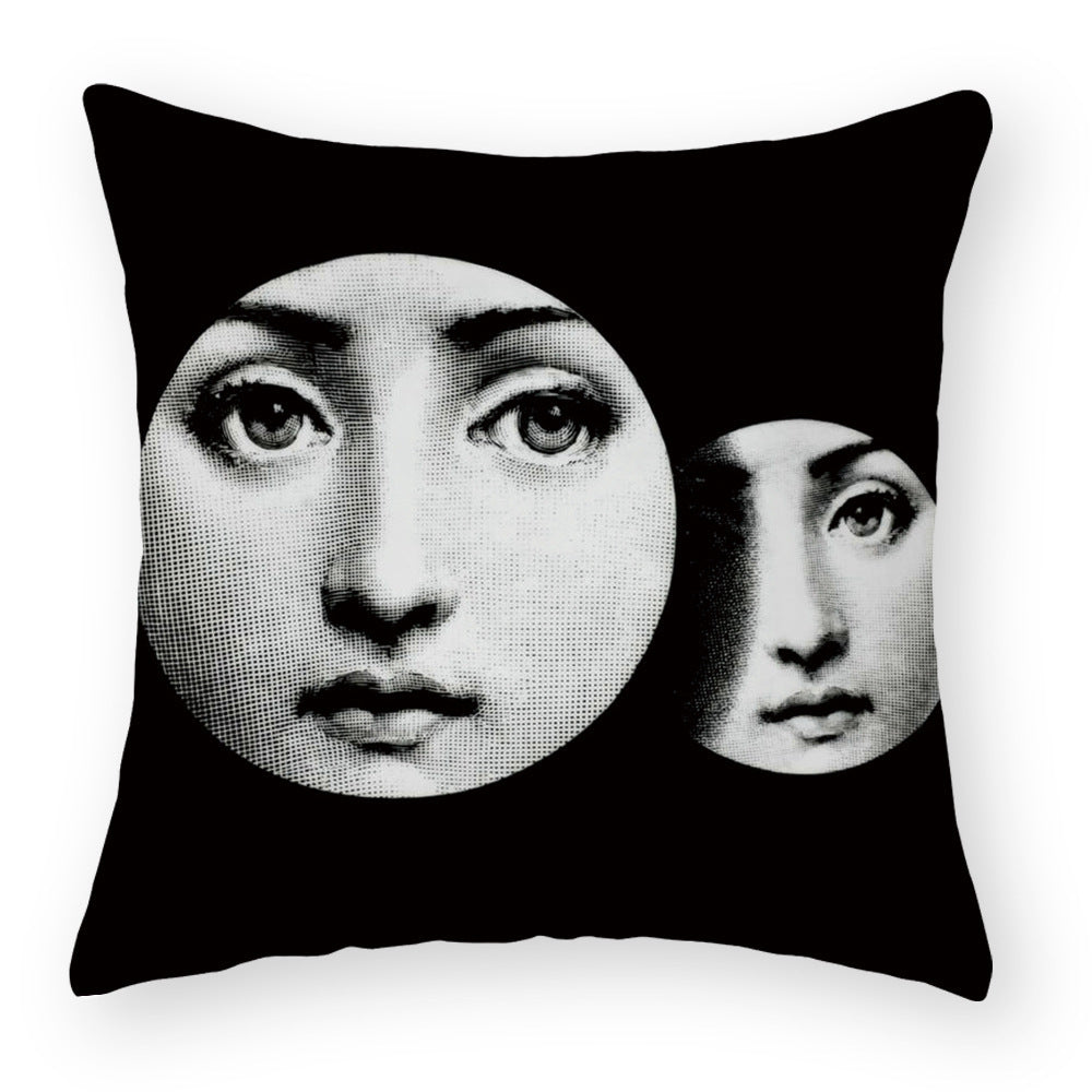 HKM-676115 Peach Skin Plush Cushion Cover for Sofa and Car - 45x45cm Characters Design