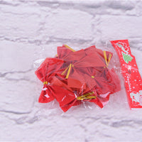 HKM-676179 6cm Handmade Christmas Bow Set in Red, Gold, and Silver - 12 Pieces
