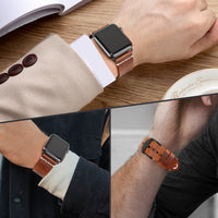 HKM-676243 Italian Oil Wax Leather Watch Strap – Genuine Leather, 38/40MM and 42/44MM Sizes Available