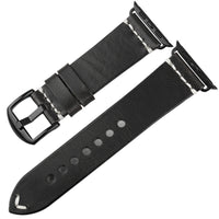 HKM-676243 Italian Oil Wax Leather Watch Strap – Genuine Leather, 38/40MM and 42/44MM Sizes Available
