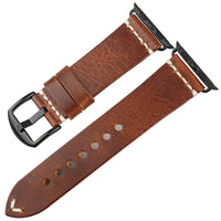 HKM-676243 Italian Oil Wax Leather Watch Strap – Genuine Leather, 38/40MM and 42/44MM Sizes Available