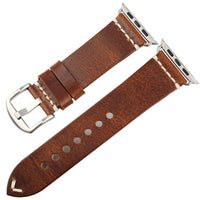 HKM-676243 Italian Oil Wax Leather Watch Strap – Genuine Leather, 38/40MM and 42/44MM Sizes Available