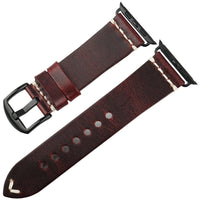 HKM-676243 Italian Oil Wax Leather Watch Strap – Genuine Leather, 38/40MM and 42/44MM Sizes Available