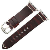 HKM-676243 Italian Oil Wax Leather Watch Strap – Genuine Leather, 38/40MM and 42/44MM Sizes Available