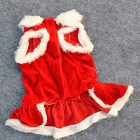 HKM-676307 Red Velvet Skirt for Pets - Casual New Year and Christmas Attire