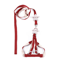 HKM-676563 Adjustable Cloth Dog Leash in Blue, Brown, Red, and Pink for Small to Large Dogs