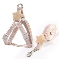 HKM-676563 Adjustable Cloth Dog Leash in Blue, Brown, Red, and Pink for Small to Large Dogs
