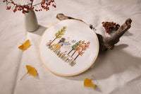 HKM-676563 DIY Embroidery Flower and Grass Material Kit for Creative Sewing Projects