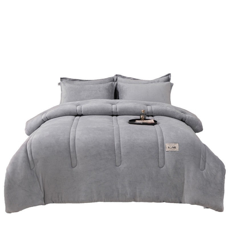 HKM-676563 Milk Fiber Thickened Cotton Winter Quilt in Various Colors