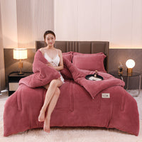 HKM-676563 Milk Fiber Thickened Cotton Winter Quilt in Various Colors