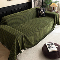 HKM-676627 Chenille All-Inclusive Anti-Dirty Sofa Cover with Striped Pattern in Multiple Sizes