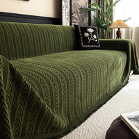 HKM-676627 Chenille All-Inclusive Anti-Dirty Sofa Cover with Striped Pattern in Multiple Sizes