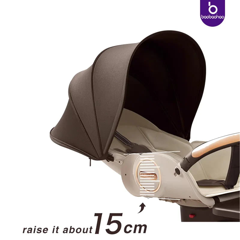 KTX-676755 Compact Lightweight 360-Degree Reversible Handle Pushchair for Newborns