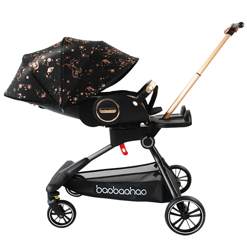 KTX-676755 Compact Lightweight 360-Degree Reversible Handle Pushchair for Newborns