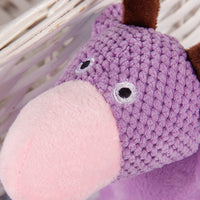HKM-676755 Long-Lasting Plush Pet Toy - Screaming Cow and Duck Design in Corn Velvet