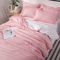 HKM-676883 Cotton Three-Piece Cartoon Heart Bedding Set for Students