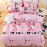 HKM-676883 Cotton Three-Piece Cartoon Heart Bedding Set for Students