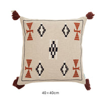 HKM-676947 Moroccan Geometric Tassel Pillowcase - Various Patterns and Sizes for Stylish Decor