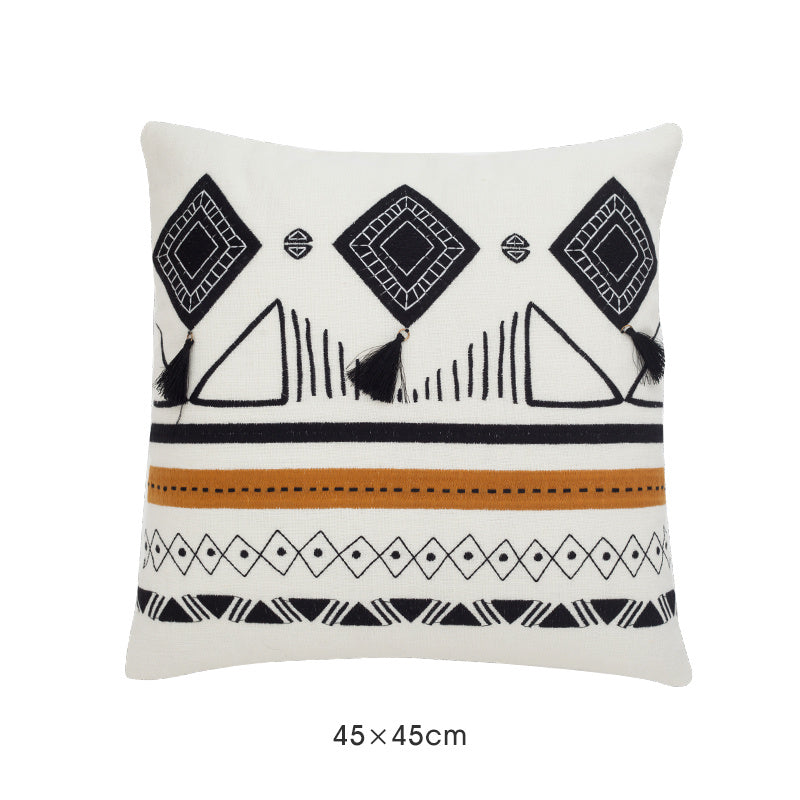 HKM-676947 Moroccan Geometric Tassel Pillowcase - Various Patterns and Sizes for Stylish Decor