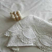 HKM-677139 French Pure Cotton Lace Tablecloth - Anemone Design, Rectangle Shapes Available