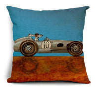 HKM-677267 Cartoon Dog Cotton Pillow Set for Cars - Soft Cushions with Removable Covers