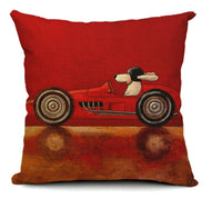 HKM-677267 Cartoon Dog Cotton Pillow Set for Cars - Soft Cushions with Removable Covers