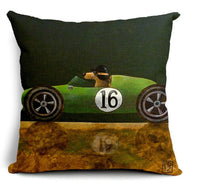 HKM-677267 Cartoon Dog Cotton Pillow Set for Cars - Soft Cushions with Removable Covers