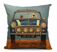 HKM-677267 Cartoon Dog Cotton Pillow Set for Cars - Soft Cushions with Removable Covers