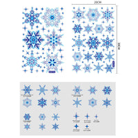 HKM-677331 Christmas Elk and Snowflake Wall Stickers – Decorative PVC Decals for Windows and Kids Rooms