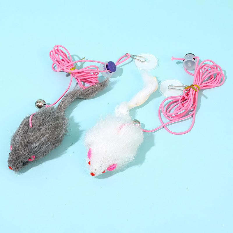 HKM-677331 Swing Sticky Disc Elastic Hanging Door Teasing Cat Rope