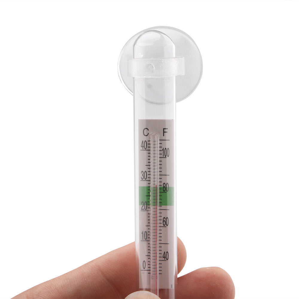 HKM-677395 Aquarium Glass Floating Thermometer with Suction Cup for Accurate Fish Water Temperature