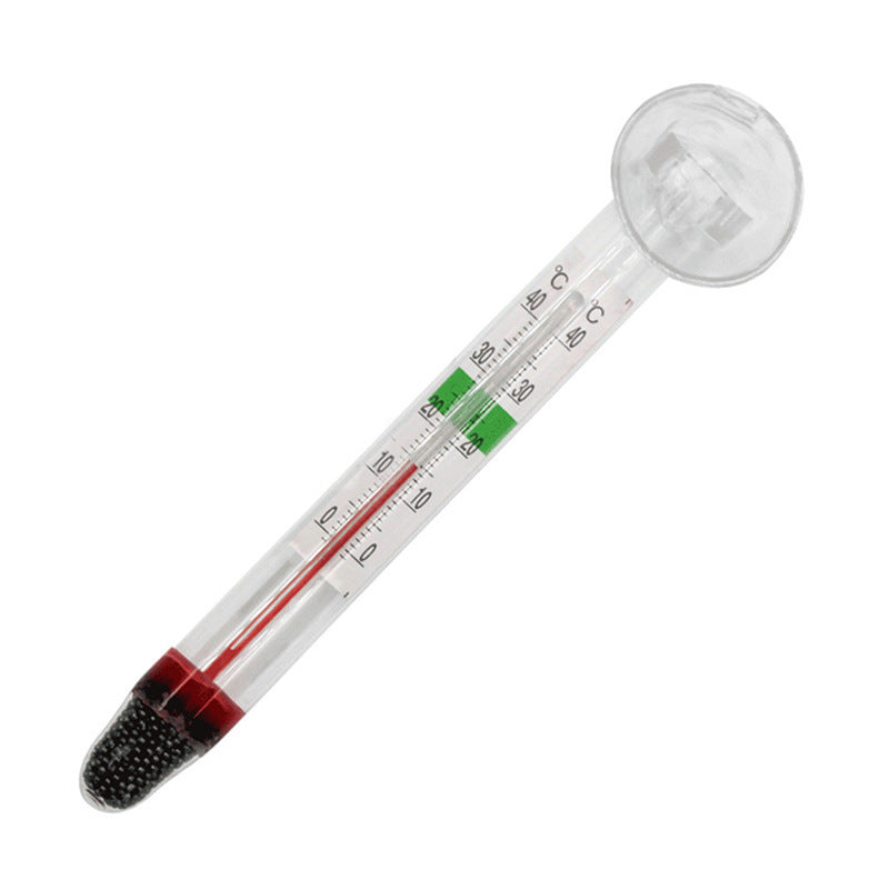 HKM-677395 Aquarium Glass Floating Thermometer with Suction Cup for Accurate Fish Water Temperature
