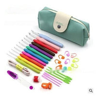 HKM-677395 Colorful Soft Handle Crochet Hook Set with Scissors - 30, 33, or 41 Pieces