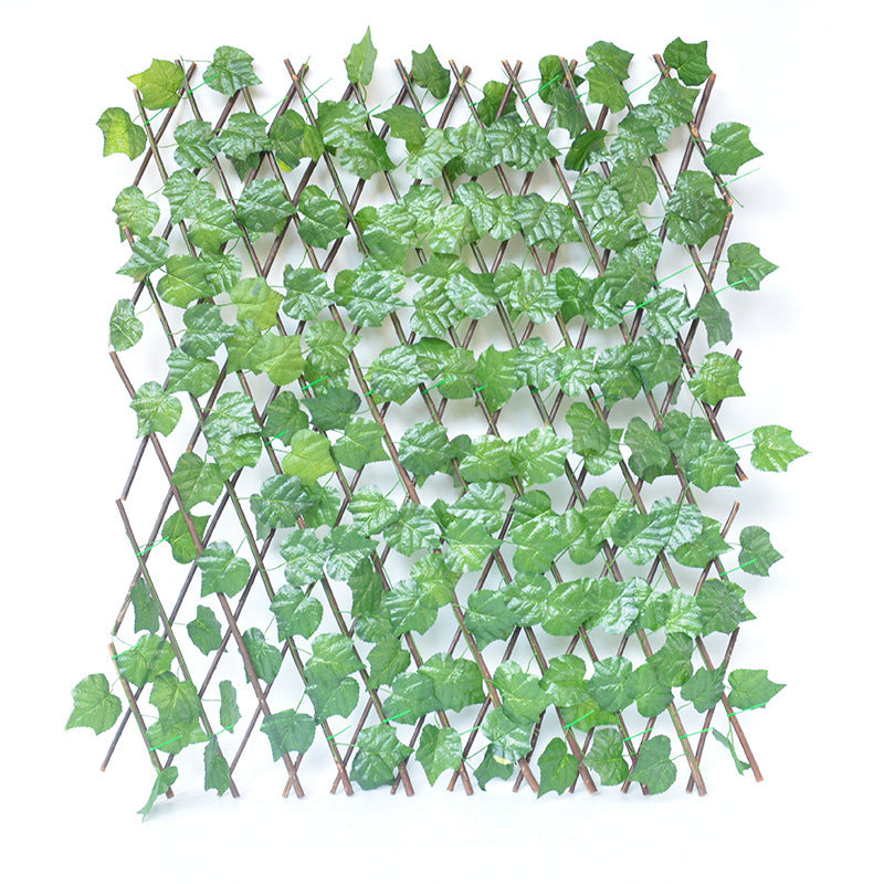 HKM-677651 Telescopic Silk Flower Fence for Indoor Garden Decoration, Morning Glory & Rose Options