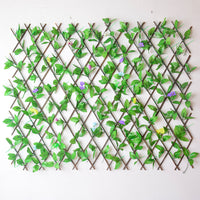 HKM-677651 Telescopic Silk Flower Fence for Indoor Garden Decoration, Morning Glory & Rose Options