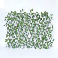 HKM-677651 Telescopic Silk Flower Fence for Indoor Garden Decoration, Morning Glory & Rose Options