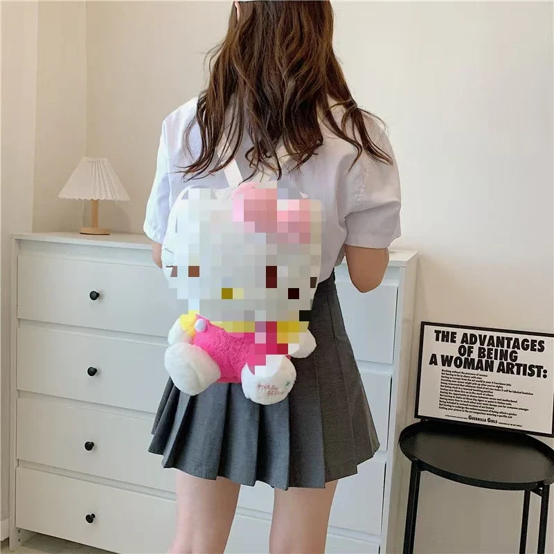 KTX-677715 Multi-Color Cartoon Plush Backpack Stuffed Toy - Soft and Huggable Variety for All Ages
