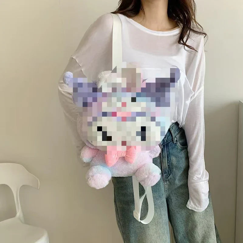 KTX-677715 Multi-Color Cartoon Plush Backpack Stuffed Toy - Soft and Huggable Variety for All Ages