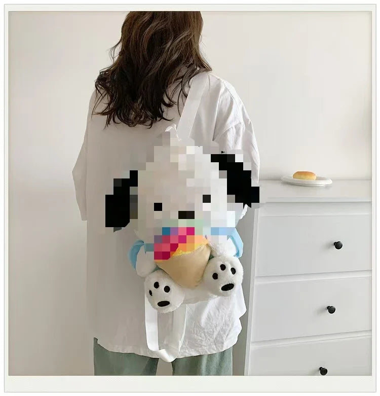 KTX-677715 Multi-Color Cartoon Plush Backpack Stuffed Toy - Soft and Huggable Variety for All Ages